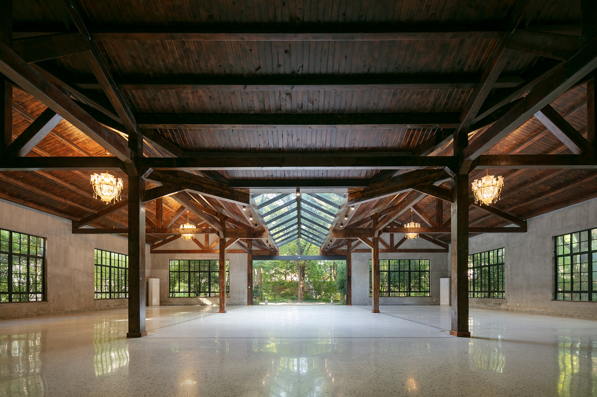 Garden building interior